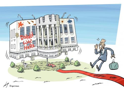 Cartoon: Trumptastic legacy (medium) by rodrigo tagged usa,america,biden,trump,president,elections,presidential,democracy,washington,white,house,politics,society,economy