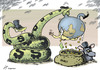 Cartoon: Big money and global corruption (small) by rodrigo tagged oecd bribery global corruption bribes officials big companies capitalism world trade