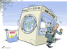Cartoon: Cyprus financial washing machine (small) by rodrigo tagged cyprus,crisis,bailout,default,eu,european,union,economy,banks,bank,of,washing,machine