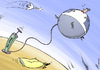 Cartoon: Inflated Big Business (small) by rodrigo tagged big loan enterprise company obama economy rich bailout