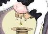Cartoon: Milk crisis (small) by rodrigo tagged crisis,milk,producer,agriculture,europe,eu,bankrupt,protectionism