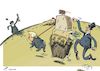 Cartoon: Muscular irreflexion (small) by rodrigo tagged iran,nuclear,power,plant,bomb,us,donald,trump,warfare,hbomb,ayatollah,ali,khamenei,weapons,arms,industry