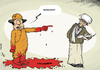 Cartoon: Relative terrorism (small) by rodrigo tagged colonel muammar gadaffi gaddafi libya lockerbie osama bin laden al qaeda terror