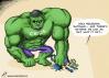 Cartoon: The Inflatable Hulkonomy (small) by rodrigo tagged hulk,batman,robin,economy,crisis,recession,inflation,prices
