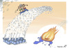 Cartoon: Tsunami alla romana (small) by rodrigo tagged italy,elections,pierluigi,bersani,silvio,berlusconi,beppe,grillo,debt,economy,europe,european,union,ue