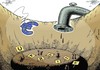 Cartoon: Ukraine sinking (small) by rodrigo tagged ukraine,russia,european,union,europe,eu,economy,euro,oil,gas,protests