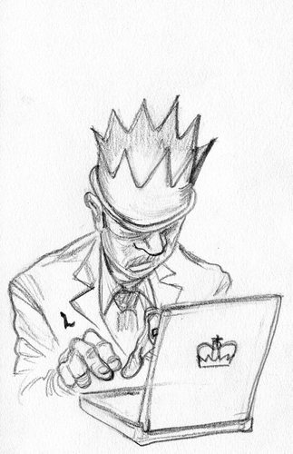 Cartoon: Monarchist (medium) by jürgens tagged monarchie,könig,monarchismus,liechtenstein,autokratie