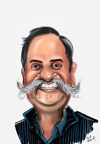 Cartoon: caricature of adman piyush paney (medium) by cpsharma tagged indian,ad,guru,piyush,pandey,caricautre,jaipur,celebrity