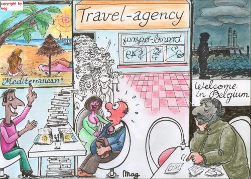 Cartoon: Tourism (medium) by Mag tagged coast,culture,media,business,philosophy