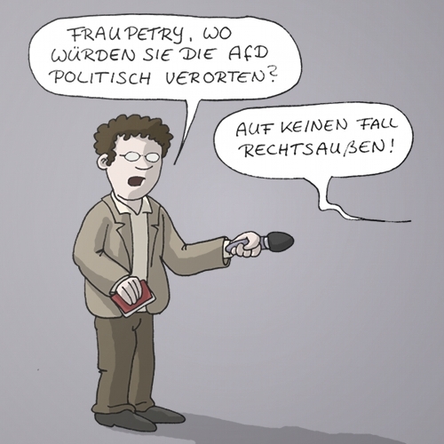Cartoon: AfD-Parteitag (medium) by Rainer Demattio tagged partei,afd,petry,rechts,rechtsaußen,programm,stuttgart,parteitag,alternative,für,deutschland,interview,position,parteiprogramm