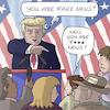 Cartoon: Trump you are fake news (small) by Rainer Demattio tagged amerika,donald,trump,dumm,dummheit,fakt,fakten,fernsehen,fuck,lüge,lügen,nachrichten,politik,politiker,präsident,reporter,scheiße,zeitung