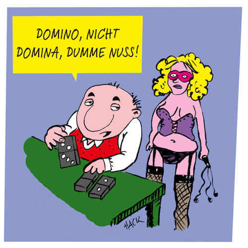 Cartoon: Spieleabend (medium) by ichglaubeshackt tagged domino,domina,spieleabend,spiel