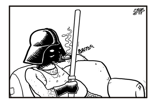 Cartoon: Vader Privat 3 (medium) by embe tagged darth,vader,privat,embe