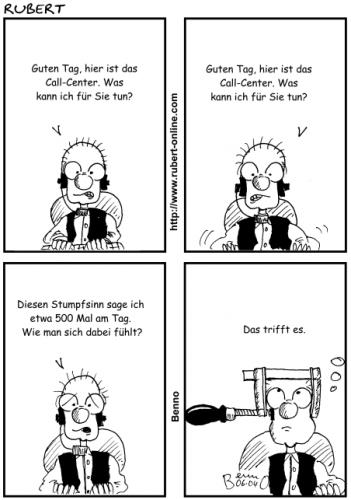 Cartoon: Call Center Arbeit (medium) by benno tagged call,center