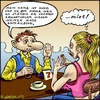 Cartoon: Der Nasenfaktor im Dating-Cafe (small) by KritzelJo tagged mann frau dating nase johannes sprichwort cafe single
