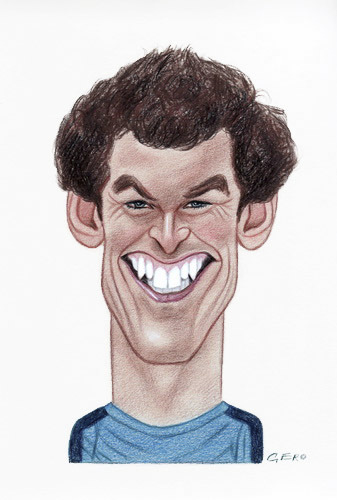 Cartoon: Andy Murray (medium) by Gero tagged caricature