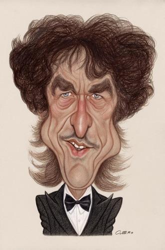 Cartoon: Bob Dylan (medium) by Gero tagged caricature