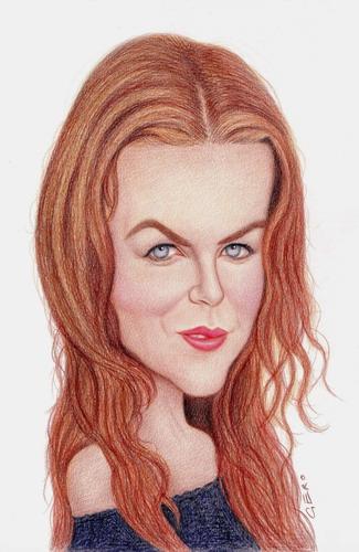 Cartoon: Nicole Kidman (medium) by Gero tagged caricature