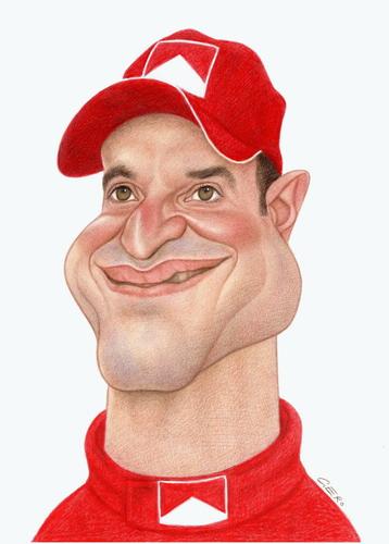 Cartoon: Rubens Barrichello (medium) by Gero tagged caricature