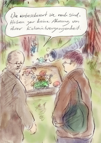 Cartoon: belastet (medium) by Bernd Zeller tagged kinder