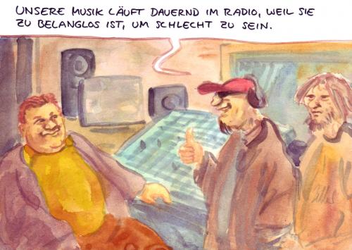 Cartoon: Produzenten (medium) by Bernd Zeller tagged musik,music,company,produzenten,song,radio
