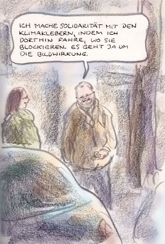 Cartoon: solidarsymbolisch (medium) by Bernd Zeller tagged klima