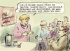 Cartoon: Demographiegipfel (small) by Bernd Zeller tagged demographie,zuwanderung,migration,geburtenrate,merkel