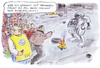 Cartoon: Drohnengegner (small) by Bernd Zeller tagged drohnen