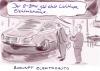 Cartoon: Elektroauto (small) by Bernd Zeller tagged elektroautos,autoindustrie,bmw,rasen,tempolimit