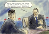 Cartoon: US-Debatte (small) by Bernd Zeller tagged usa,wahlen,elections,obama,romney,president