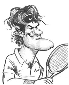 Cartoon: Roger Federer (medium) by Nenad Vitas tagged tenis,grand,slam,schwitzerland