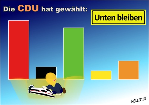 Cartoon: CDU - Unten bleiben! (medium) by hello10 tagged cdu,wahl