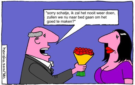 Cartoon: Koos en Thea (medium) by hansha tagged cartoon,comic,hansha,koos,thea,strip