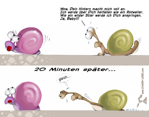 Cartoon: Schnecken (medium) by Charmless tagged schnecken,wild