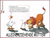 Cartoon: Alleinerziehend (small) by Charmless tagged ente,löwe,alleinerziehend,kinder