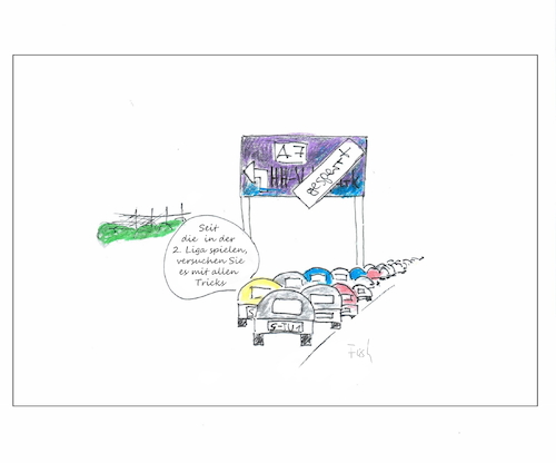Cartoon: HSV sperrt A7 (medium) by Fish tagged sport,hsv,bundesliga
