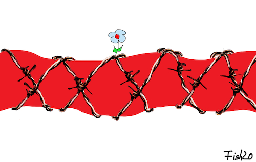 Cartoon: Sacharow-Preis an Belarus (medium) by Fish tagged belarus,sacharowpreis,menschenrechtspreis,menschenrechte,unterdrückung,wiessrussland,lukaschenko,putin
