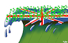Cartoon: Britische Welle (small) by Fish tagged corona,welle,mutation,pandemie,ansteckung,erhöhte,lockdown,england,great,britain,europa