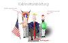 Cartoon: Kabinettumbildung USA (small) by Fish tagged usa,trump,kabinett,umbildung,verkehrsminister,bildungsminister,sturm,gewalt,anhänger,hörnermann
