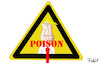 Cartoon: Poison (small) by Fish tagged trump,usa,president,verlierer,wahl,deutsche,gift,poison,achtung,warnschild,bank,partner,geschäftspartner
