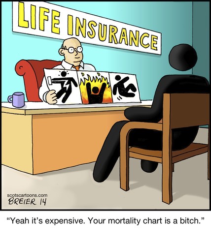 Cartoon: Actuary (medium) by noodles tagged life,insurance,actuary,stick,man,danger,warning