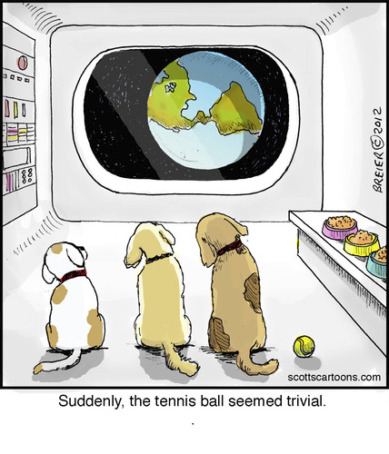 Cartoon: Spacedogs (medium) by noodles tagged space,dogs,tennis,ball,noodles,earth,from,planet
