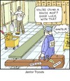 Cartoon: Janitor Tryouts (small) by noodles tagged janitor tryouts competition mop case noodles