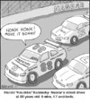 Cartoon: Nascar (small) by noodles tagged nascar,cars,race,old,driver