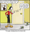 Cartoon: Popeye (small) by noodles tagged popeye,olive,oil,bathroom,mono,diet,spinach