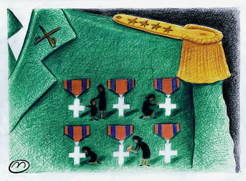 Cartoon: decoration (medium) by zule tagged decoration,war,order,army