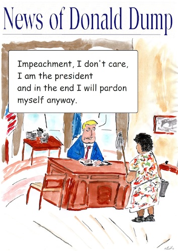Cartoon: Donald Dump impeachment (medium) by Stefan von Emmerich tagged doland,trump,impeachment