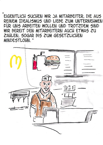 Cartoon: engagierte Mitarbeiter (medium) by Stefan von Emmerich tagged jobsuche,mitarbeiter,mindestlohn