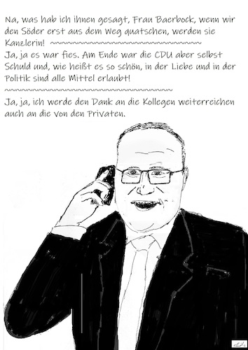Cartoon: Lustig wars (medium) by Stefan von Emmerich tagged cdu,kanzlerkanidat,laschet,söder,welke,baerbock