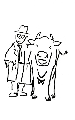 Cartoon: Mann und Kuh (medium) by Stefan von Emmerich tagged kuh